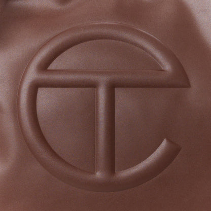 Telfar Vegan Leather Large Shopping Bag Chocolate 9 of 11