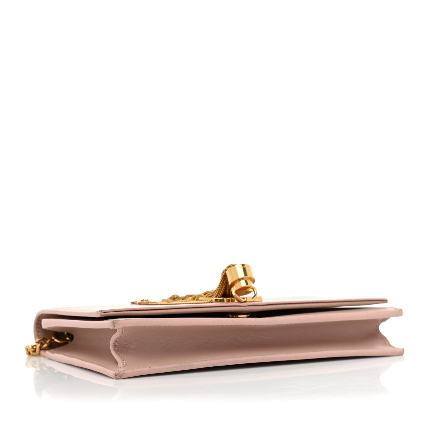 Smooth Calfskin Classic Monogram Kate Tassel Chain Wallet Pale Pink