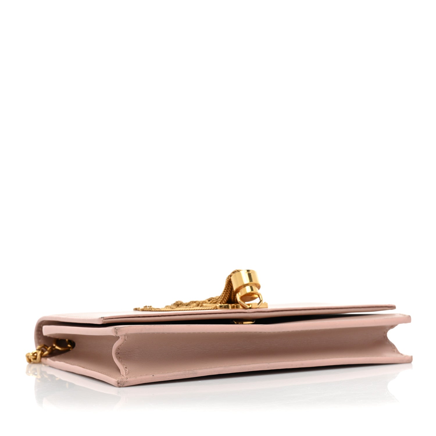 Saint Laurent Smooth Calfskin Classic Monogram Kate Tassel Chain Wallet Pale Pink 4 of 19