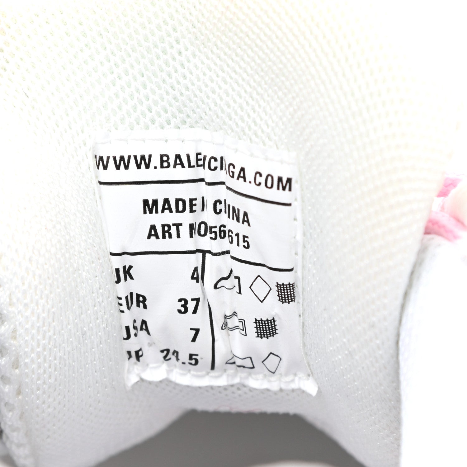 Balenciaga Rubber Mesh Tri-Color Womens Track.2 Open Sneakers 37 Pink Grey White 9 of 9