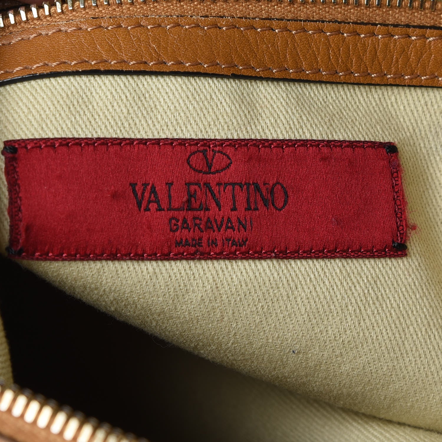 Valentino Garavani Vitello Rockstud Hobo Camel 9 of 12