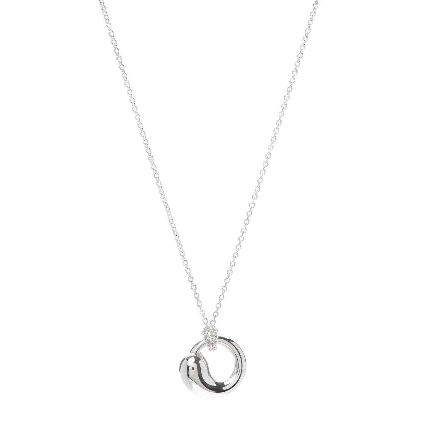 Sterling Silver 12mm Elsa Peretti Eternal Circle Pendant Necklace