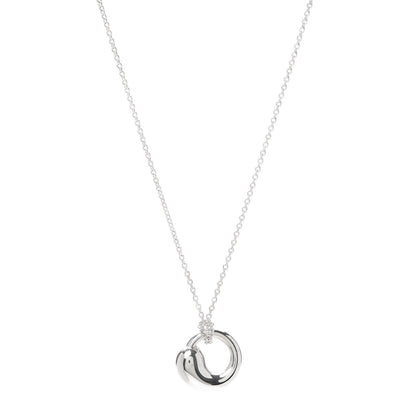 Tiffany Sterling Silver 12mm Elsa Peretti Eternal Circle Pendant Necklace 1 of 6