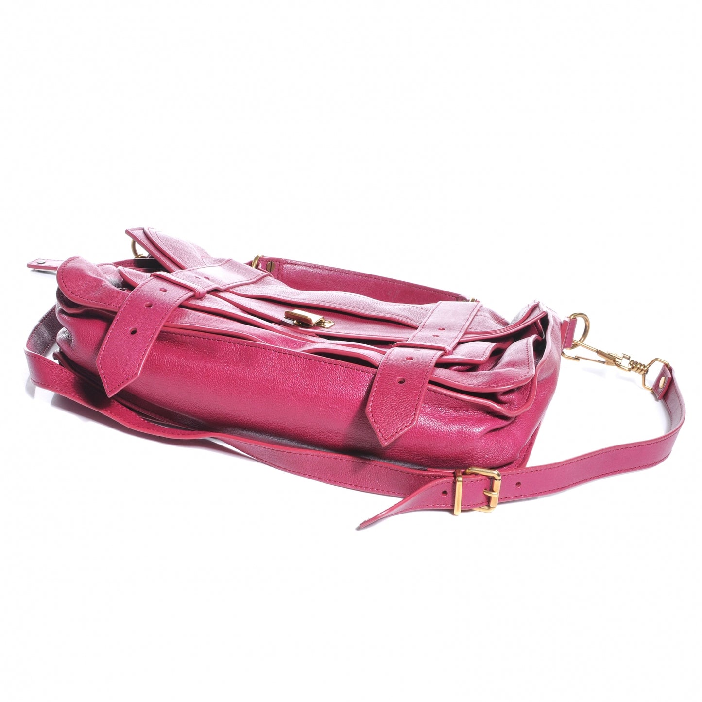 Lambskin PS1 Medium Satchel Raspberry
