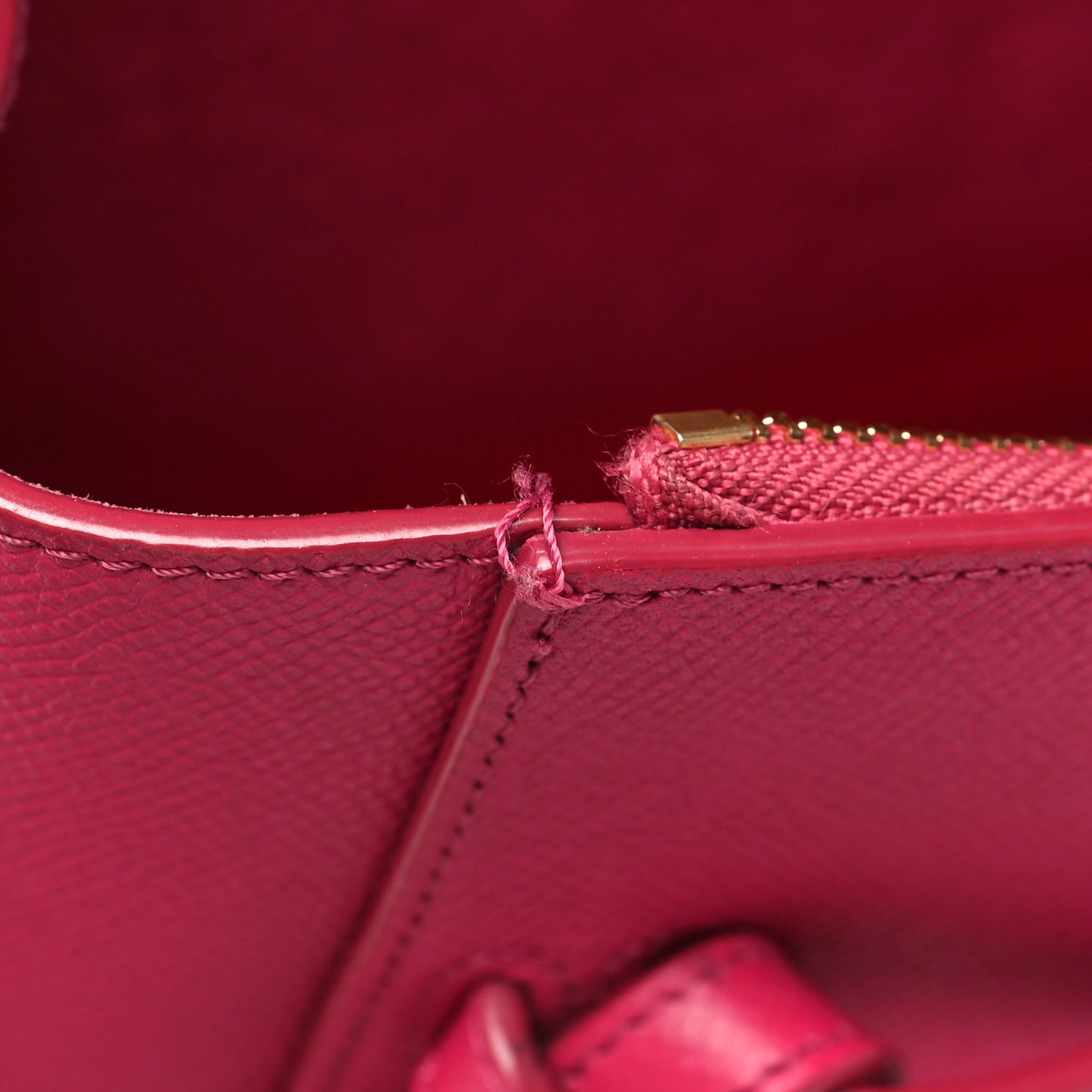Grained Calfskin Nano Belt Bag Raspberry