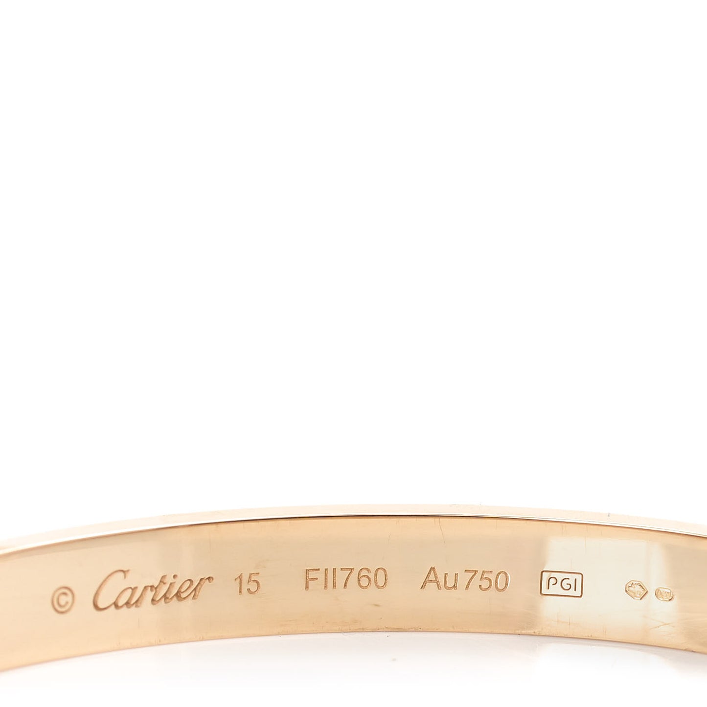 18K Yellow Gold LOVE Bracelet 15
