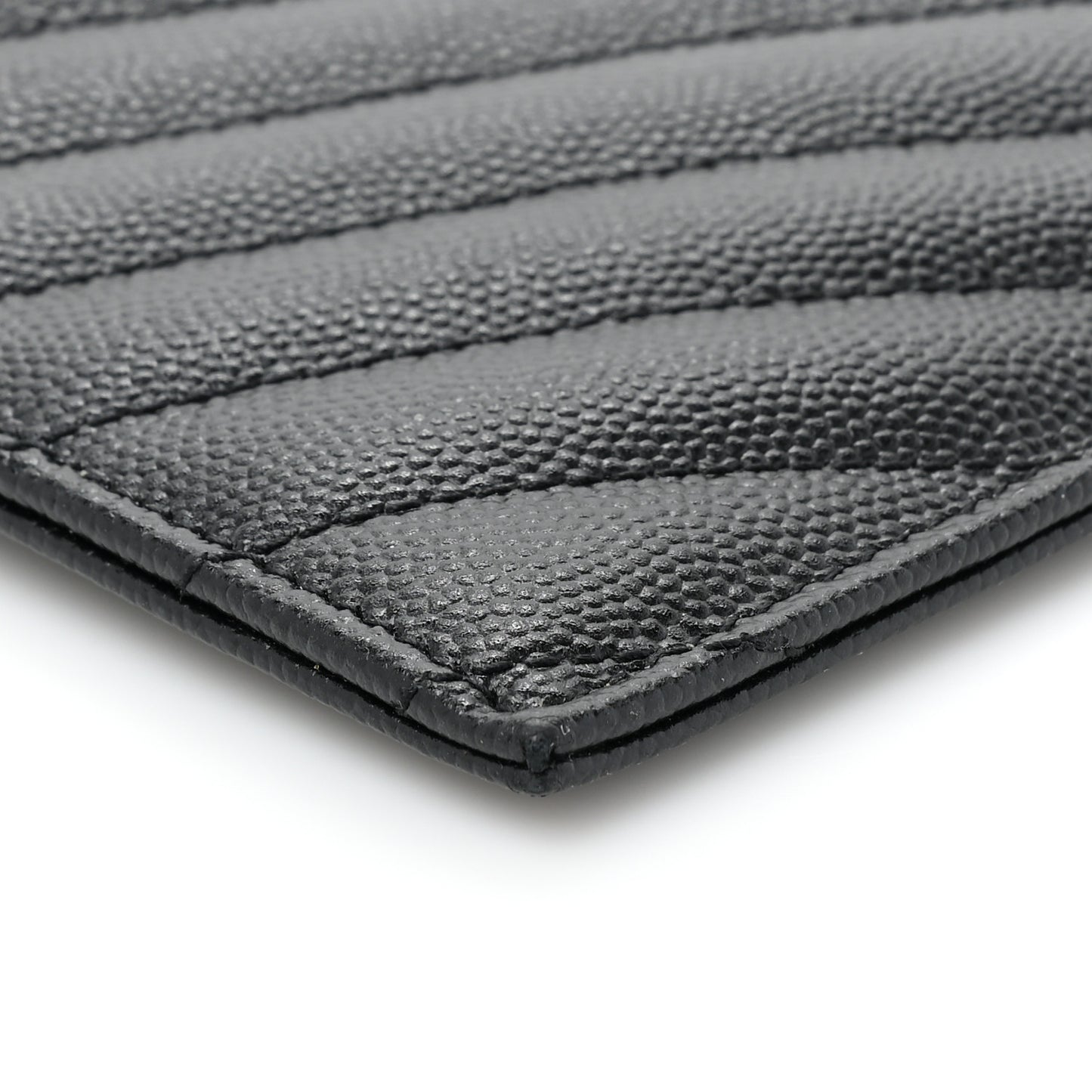 Grain De Poudre Chevron Monogram Large Bill Pouch Black