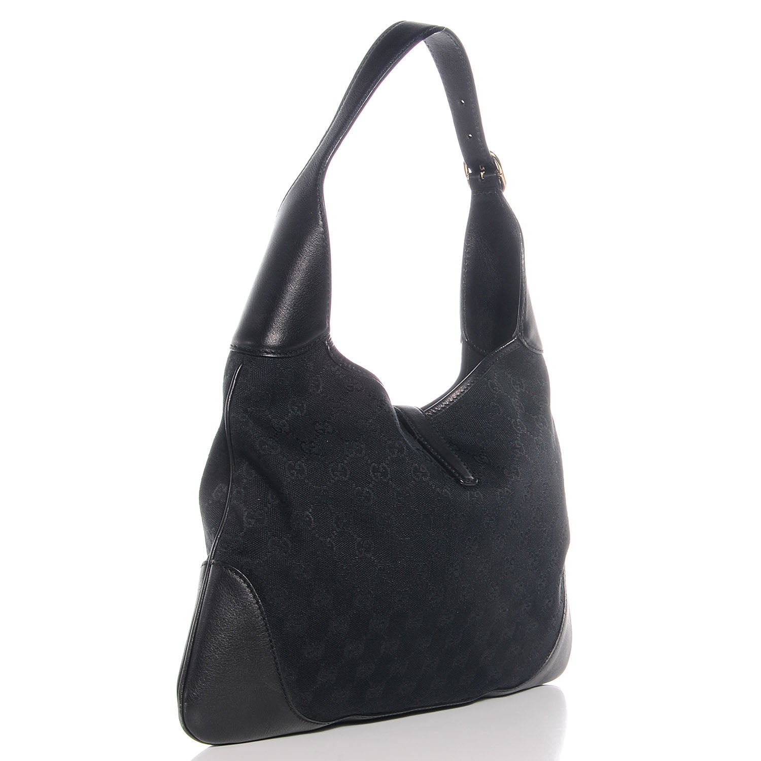Gucci Monogram Web Jackie O Bouvier Hobo Black 3 of 7