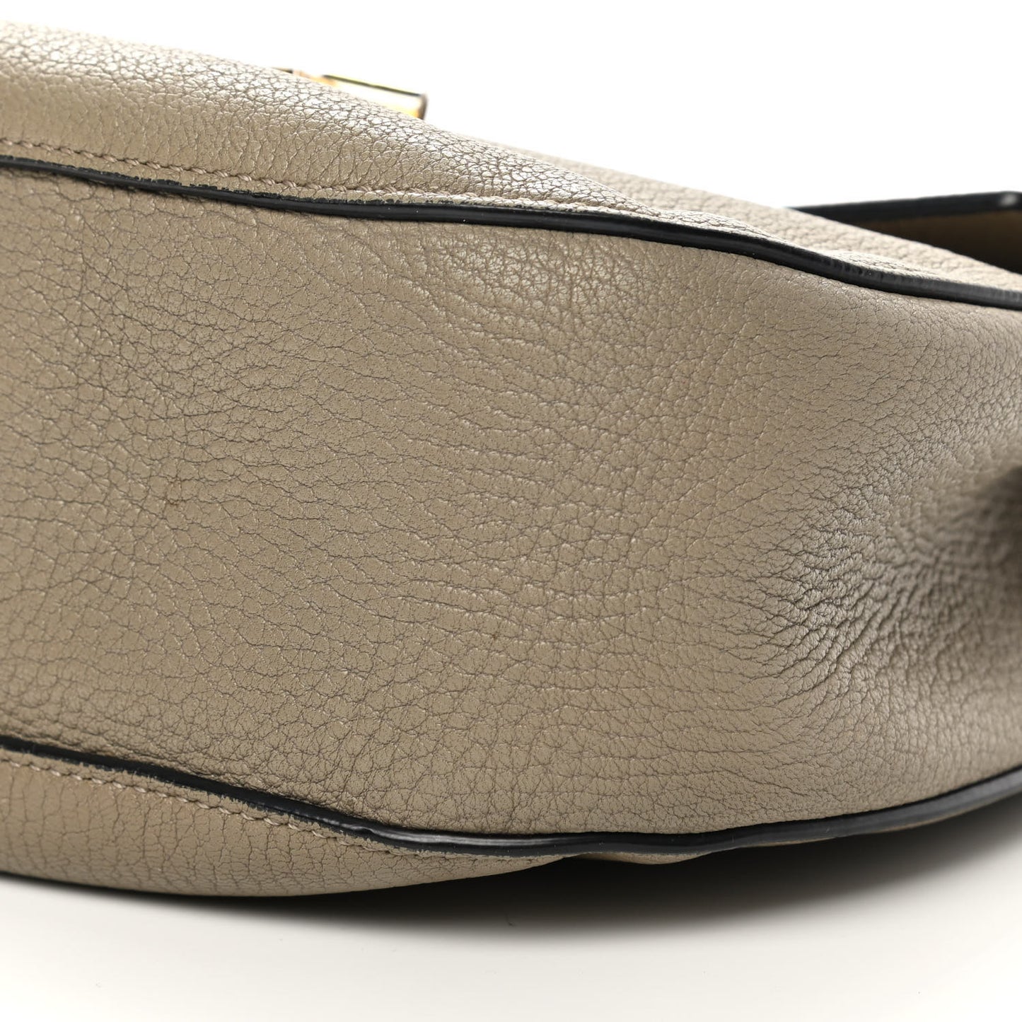 Grained Lambskin Drew Shoulder Bag Motty Grey