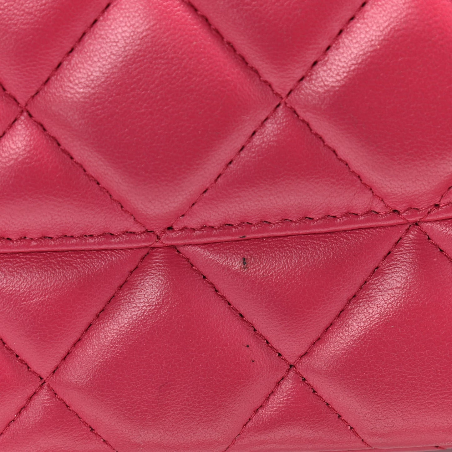 Lambskin Quilted Jumbo Double Flap Dark Pink