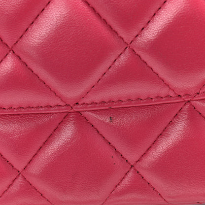 Chanel Lambskin Quilted Jumbo Double Flap Dark Pink 16 of 16