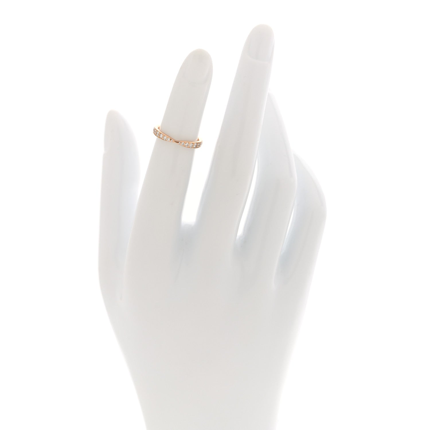 Tiffany 18K Rose Gold Diamond Harmony Band Ring 44 3 2 of 4