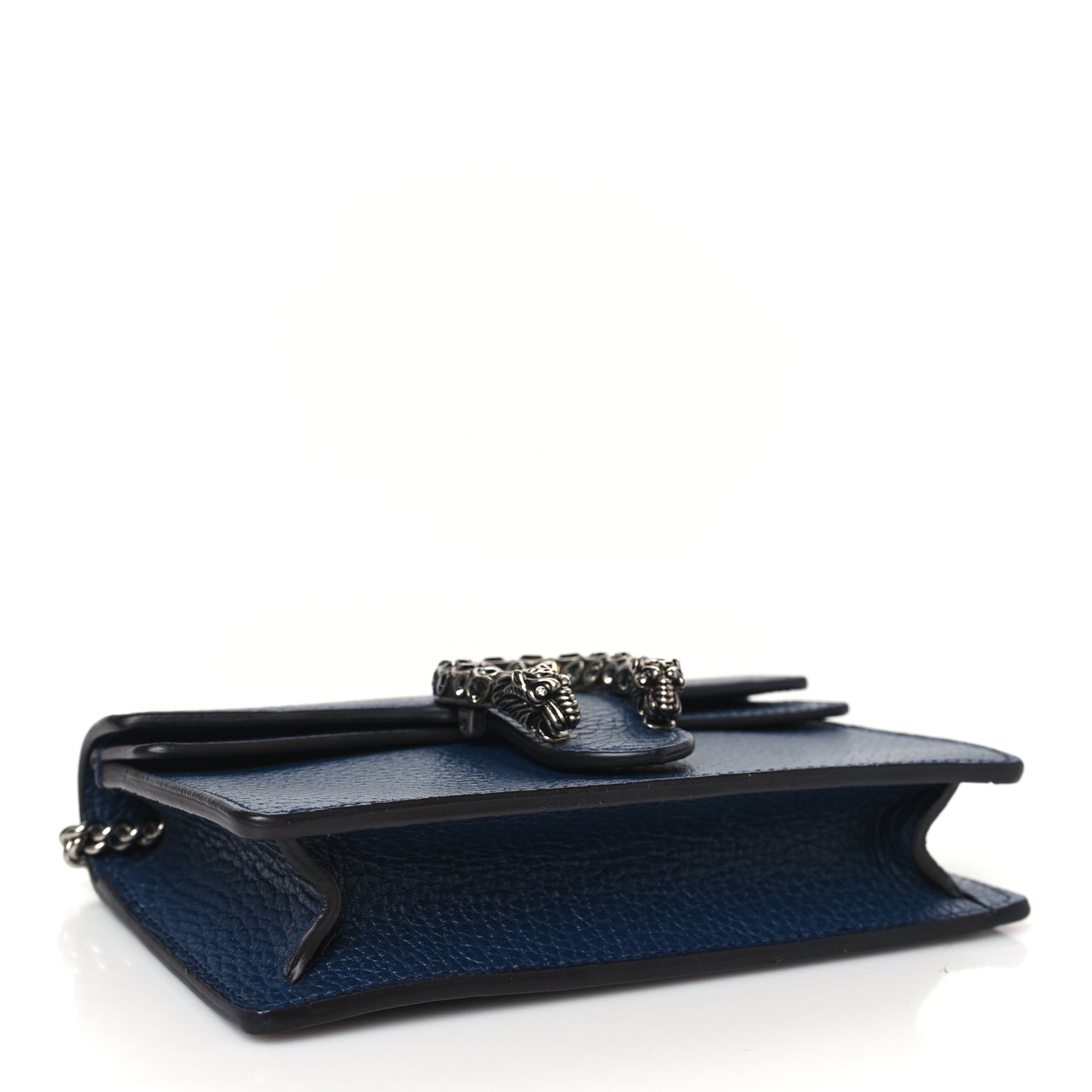 Dollar Calfskin Crystal Super Mini Dionysus Shoulder Bag Blue Agata Black Diamond