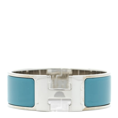 Hermes Enamel Wide Clic Clac H Bracelet PM Bleu Izmir 1 of 6