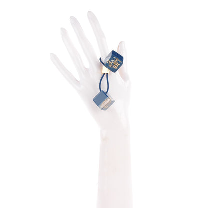 Louis Vuitton Swarovski Crystal Resin Inclusion Hair Cubes Blue 2 of 5