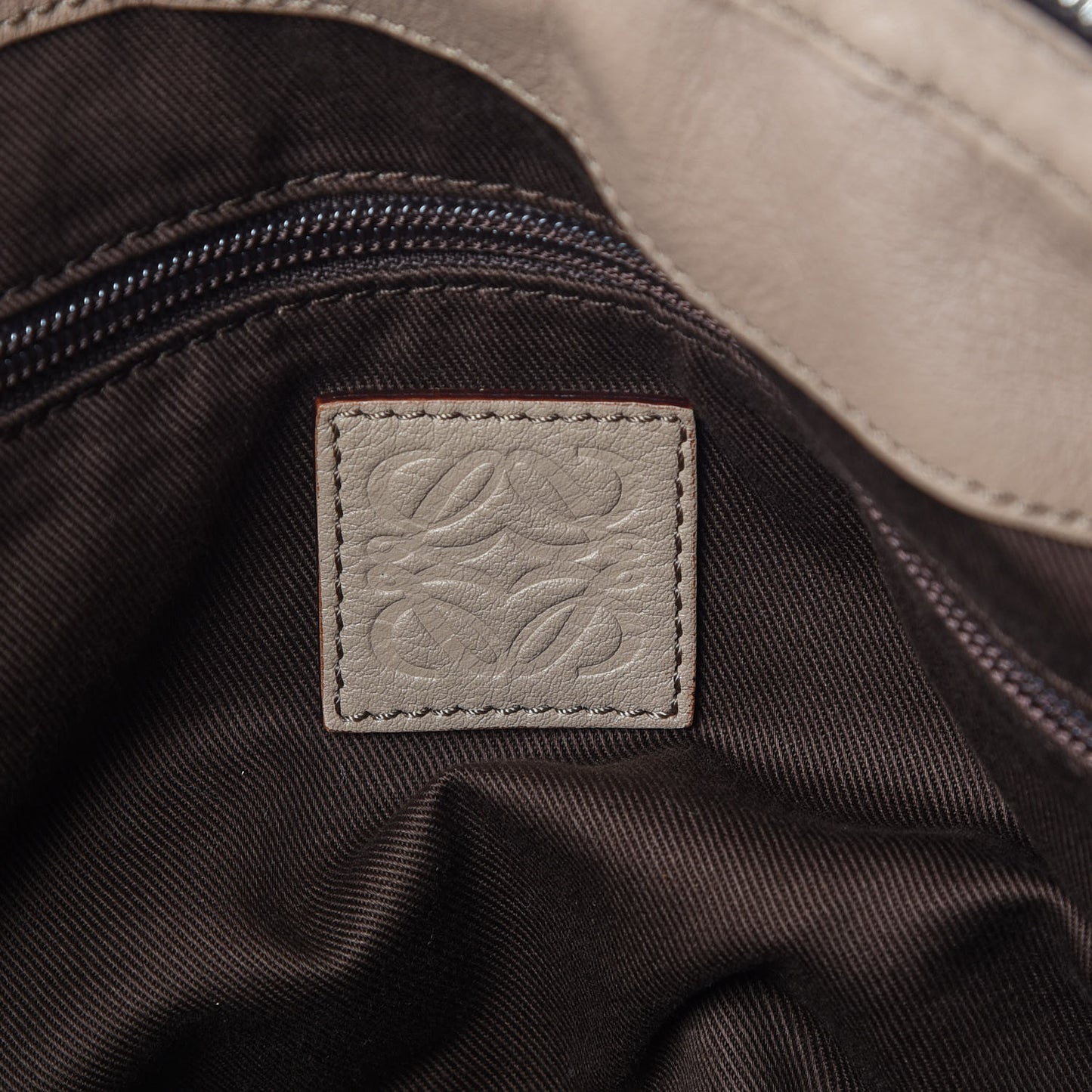 Calfskin Logo Shoulder Bag Mink