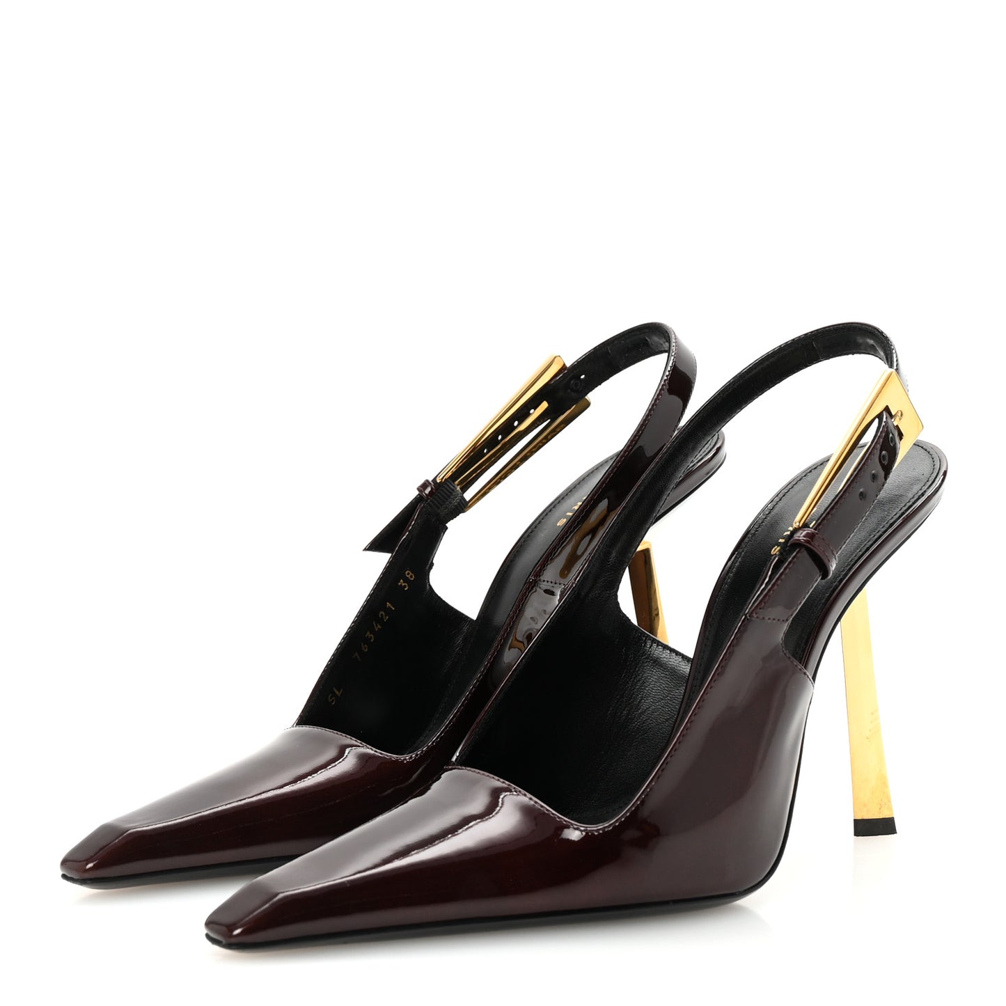 Vernice Gloss Lee 110 Slingback Pumps 38 Marron Glacé