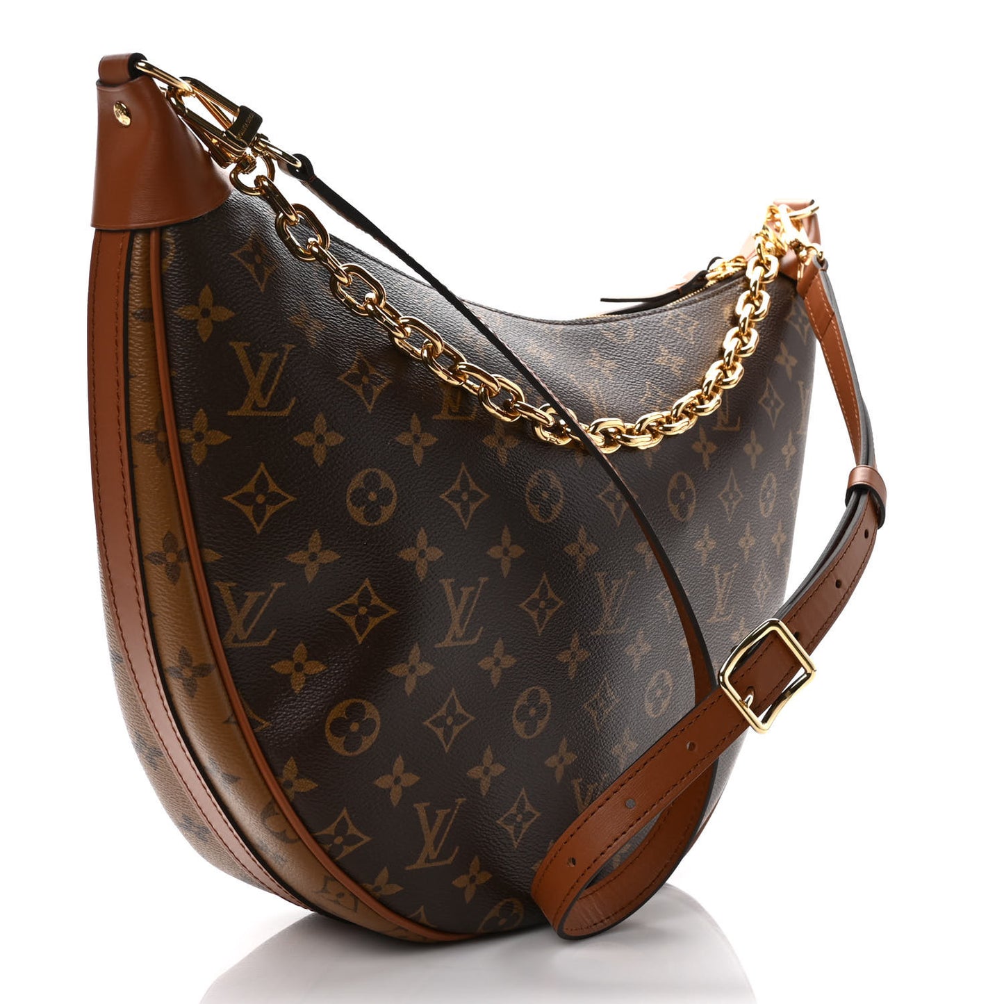 Reverse Monogram Loop Hobo