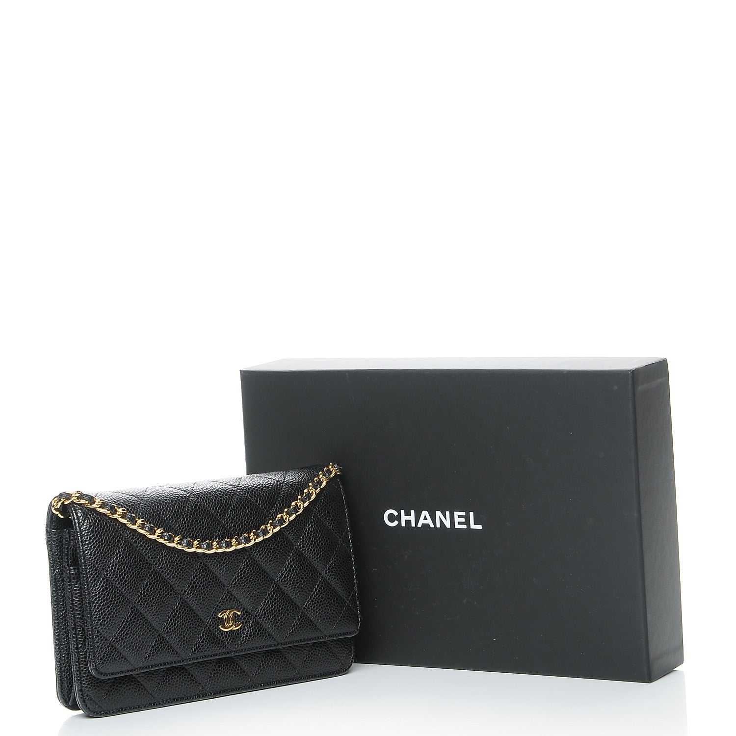 Chanel Caviar Quilted Wallet On Chain WOC Black 9 of 9