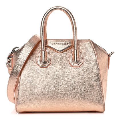 Givenchy Metallic Sugar Goatskin Mini Antigona Light Pink 1 of 21