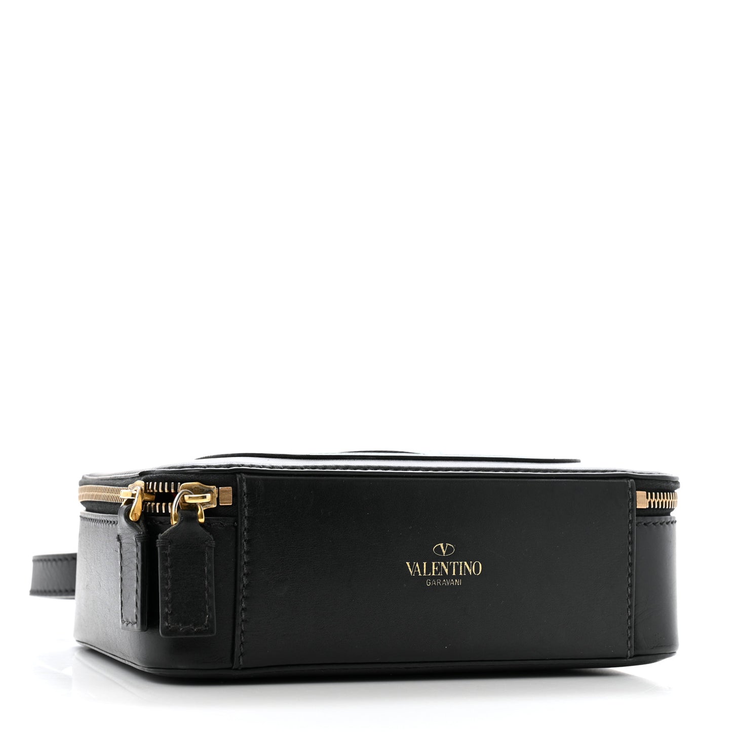 X UNDERCOVER Smooth Calfskin Graphic Print VSling Crossbody Bag Black