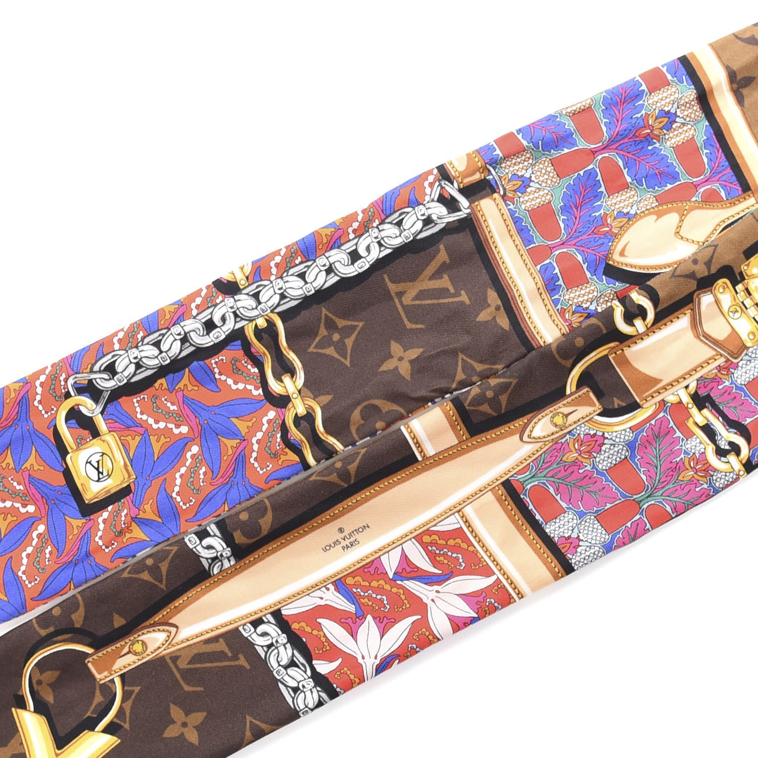 Louis Vuitton Silk Monogram Confidential Garden Bandeau Brown 3 of 4