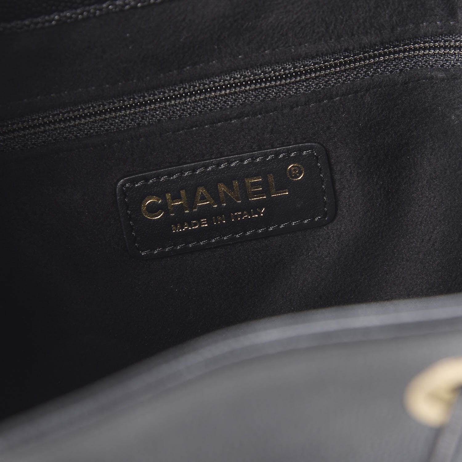 Chanel Caviar Deauville Drawstring Bucket Bag Black 5 of 10
