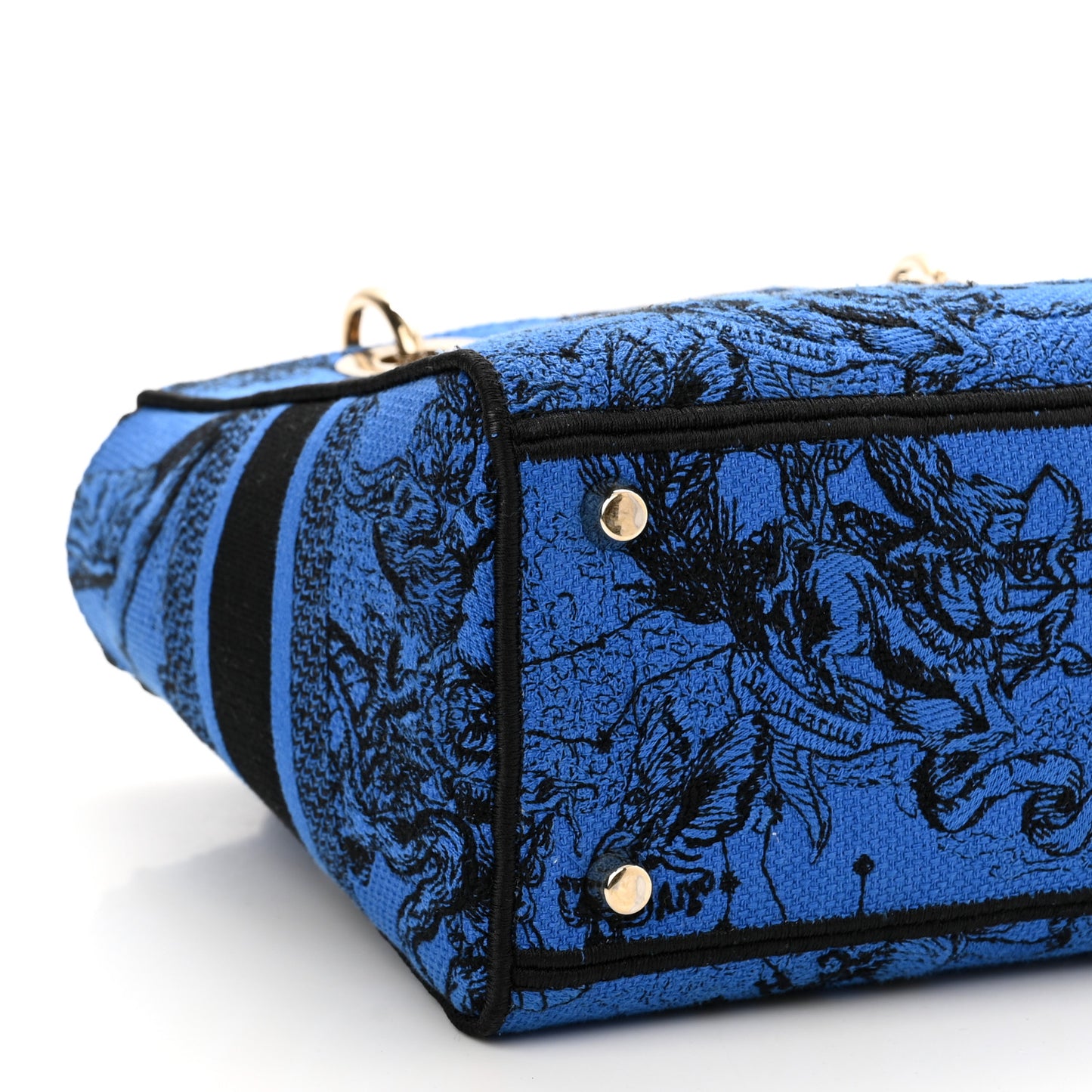 Canvas Toile de Jouy Zodiac Embroidered Medium Lady D-Lite Blue