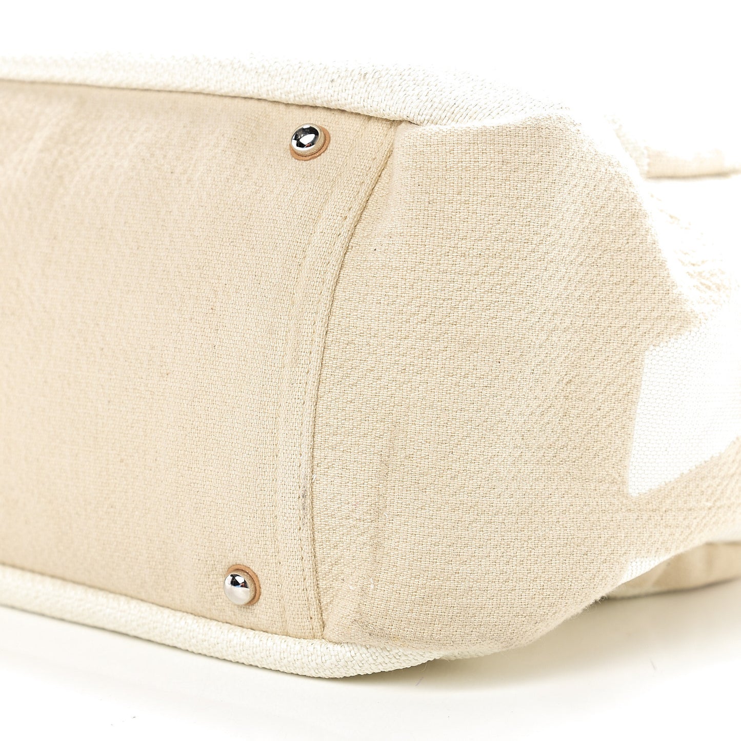 Canvas Maxi Bowling Bag White Beige