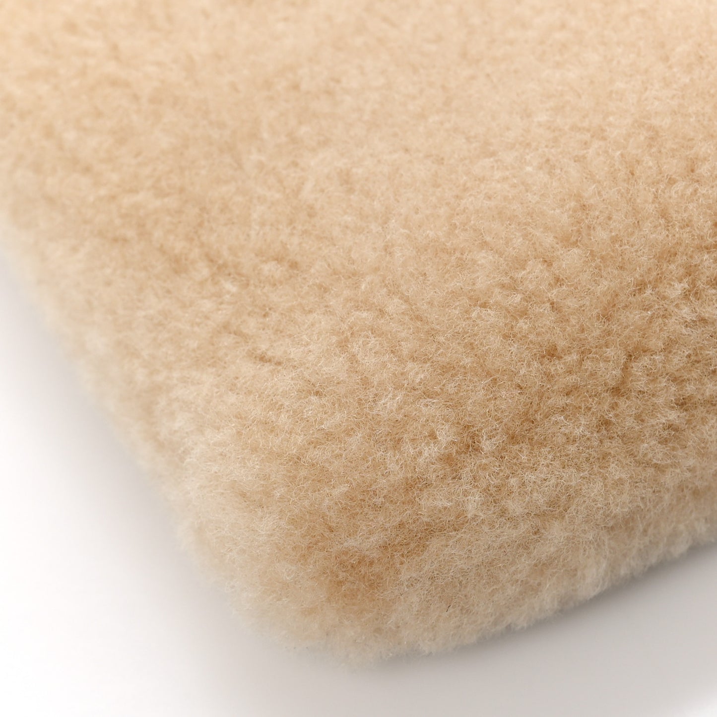 Shearling Mini Pac Pac Pouch On Chain Natural