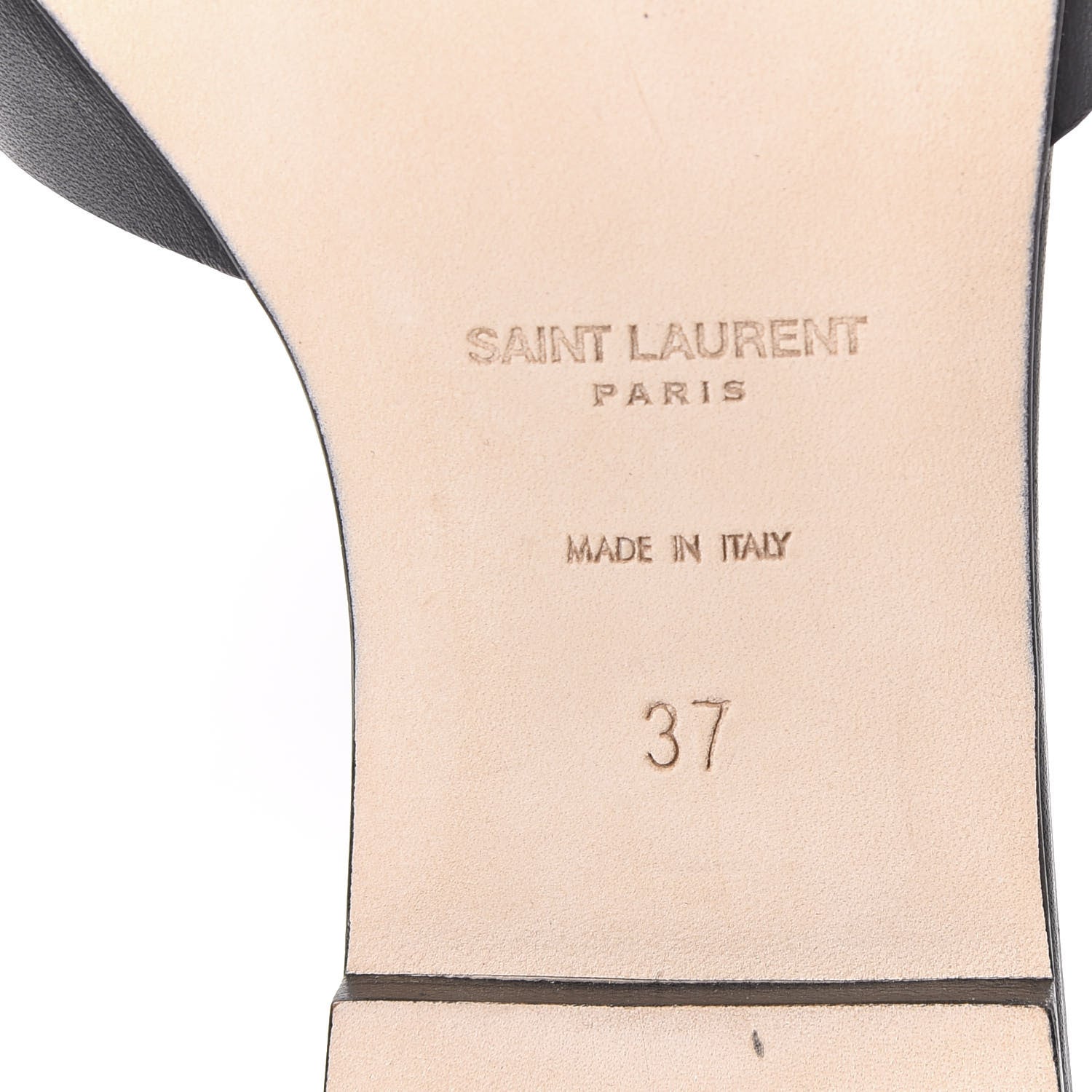 Saint Laurent Calfskin Nu Pied 05 Slide Sandals 37 Black 6 of 9