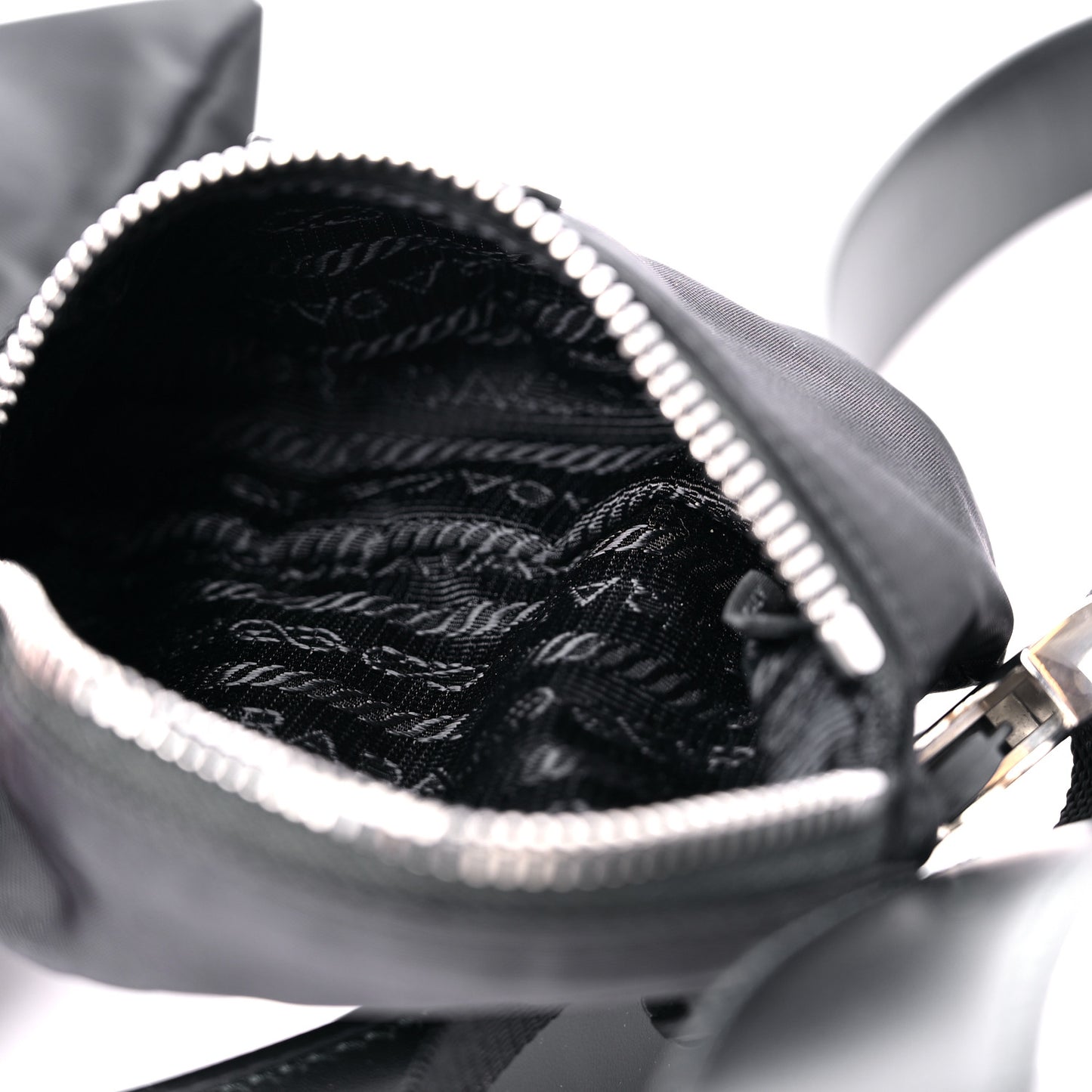 Tessuto Nylon Pocket Drawstring Pouch Belt 100 40 Black