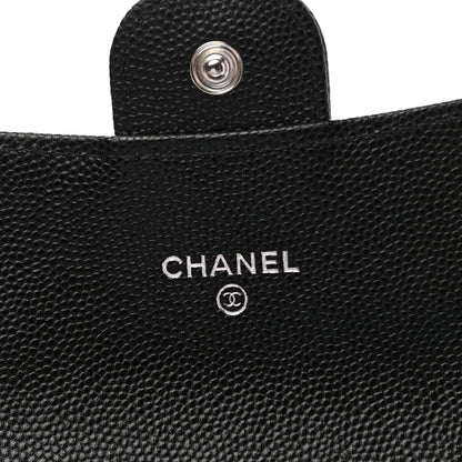 Chanel Caviar Quilted Medium Gusset Flap Wallet Black 6 of 9