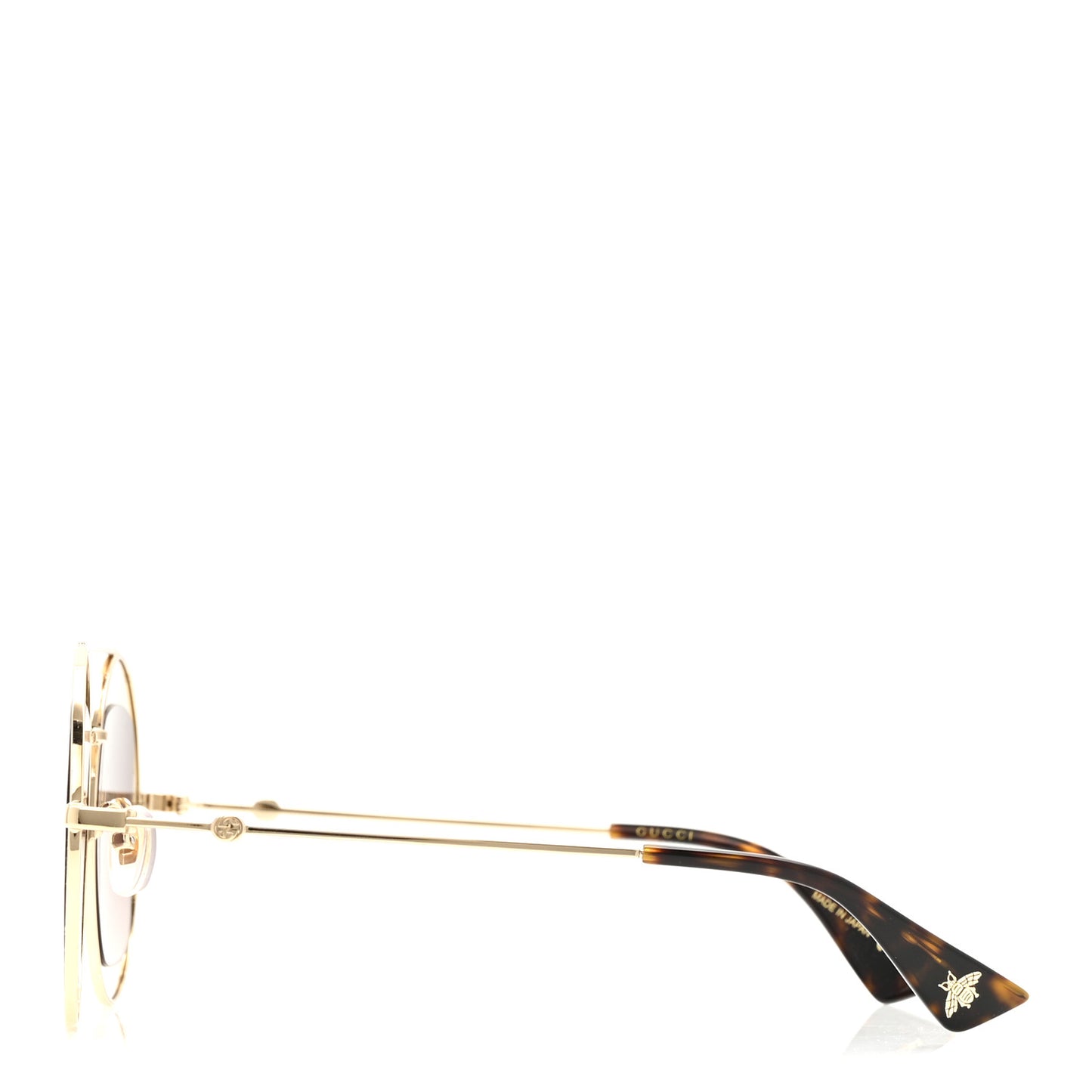 Round Frame Sylvie Web Sunglasses GG0105S Gold