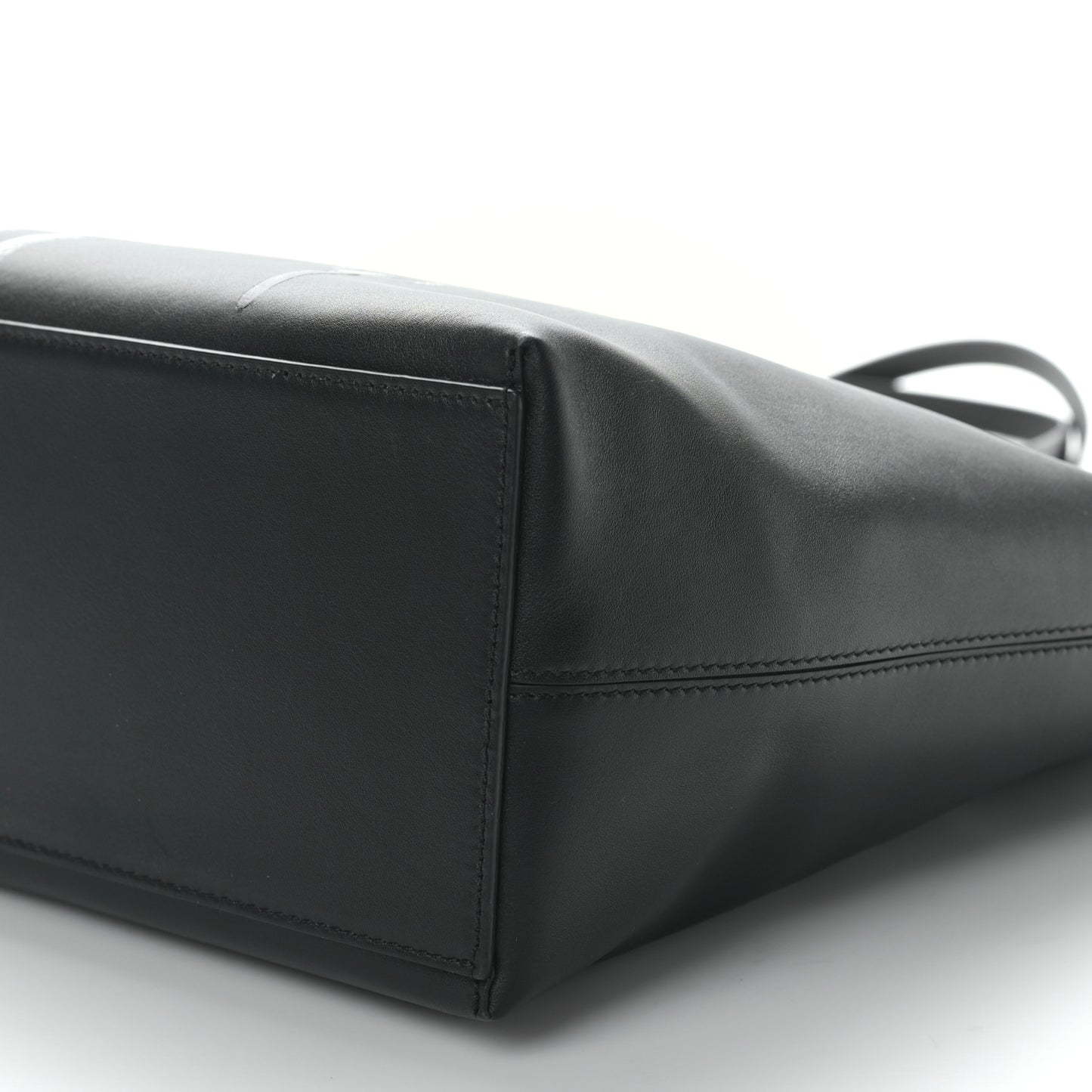 X UNDERCOVER Calfskin Print Rockstud Shoulder Tote Black