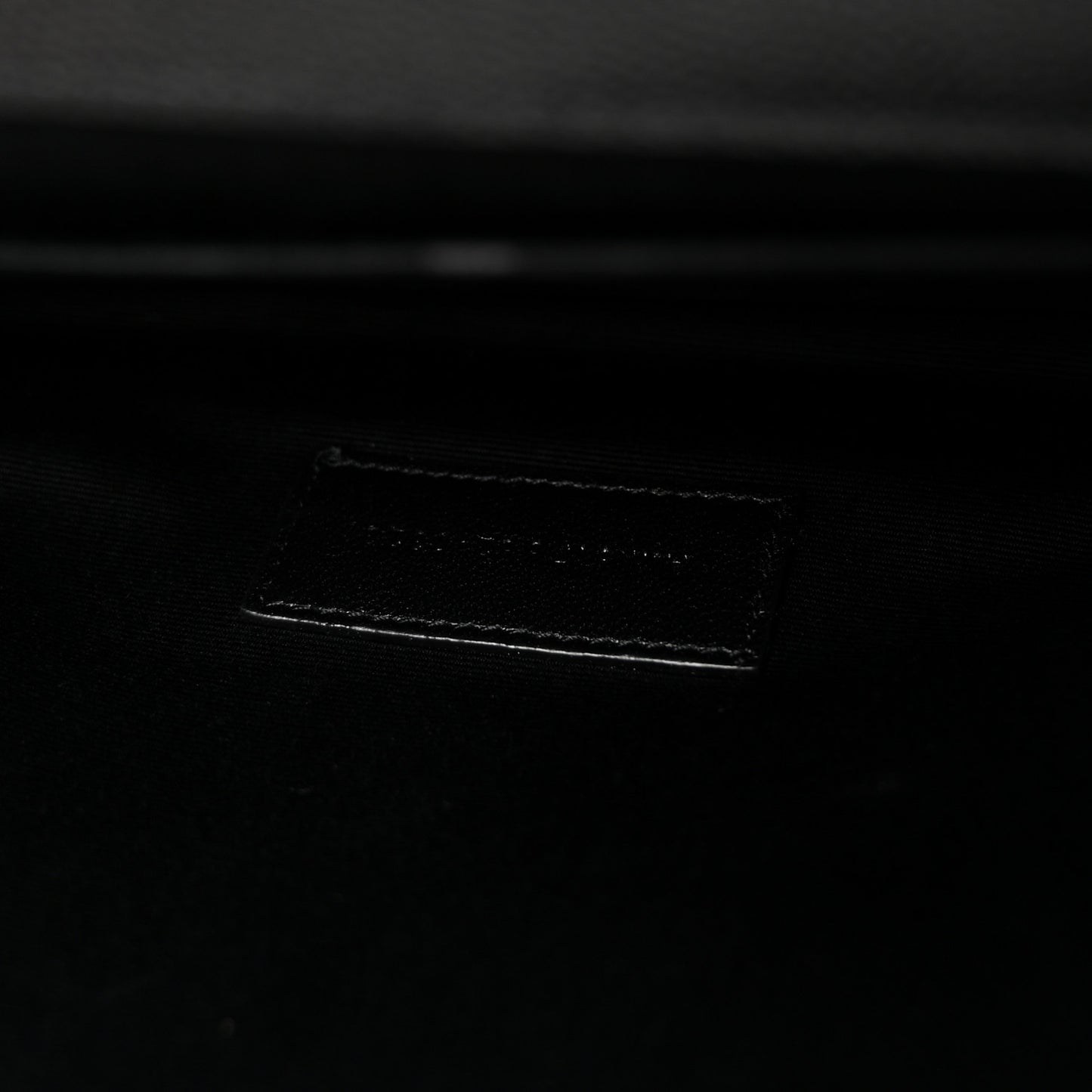 Grain De Poudre Matelasse Chevron Monogram Envelope Clutch Black