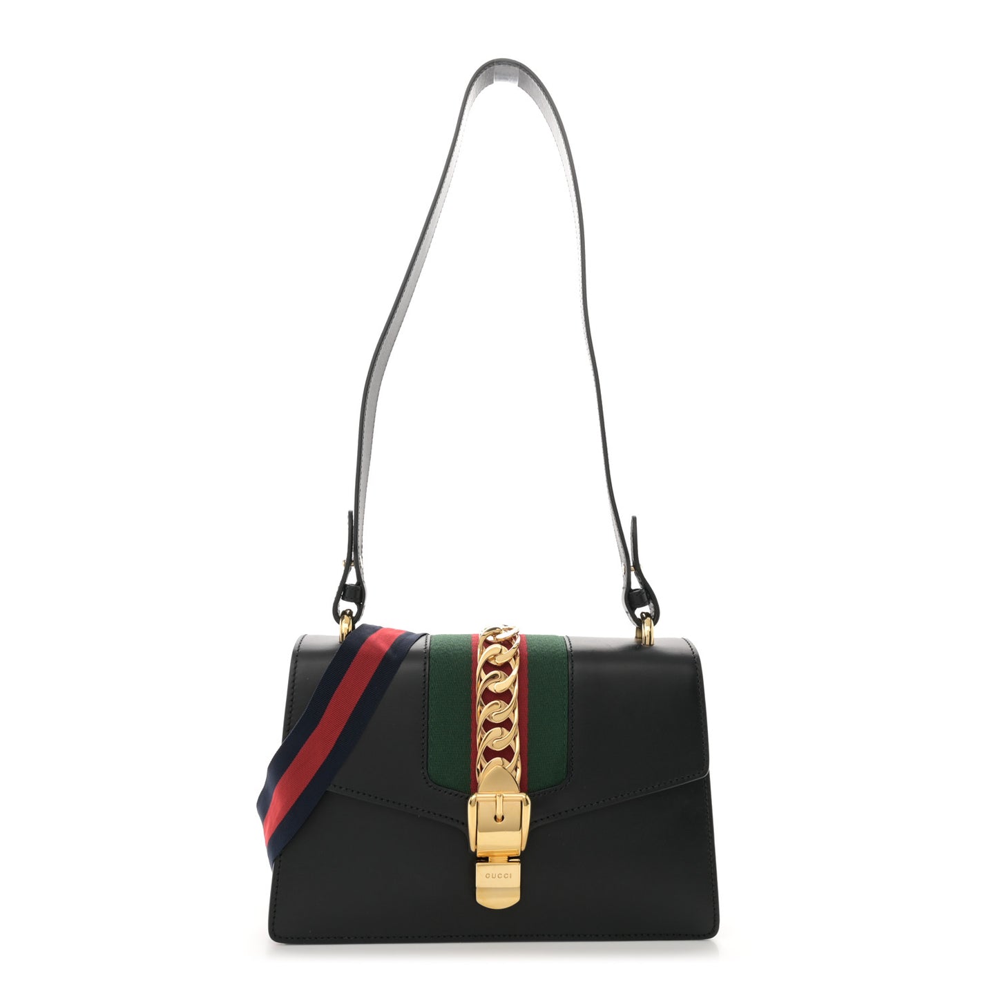 Calfskin Small Sylvie Shoulder Bag Black