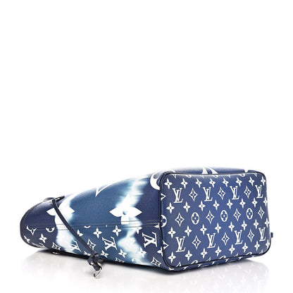 Louis Vuitton Monogram Escale Neverfull MM Blue 4 of 10