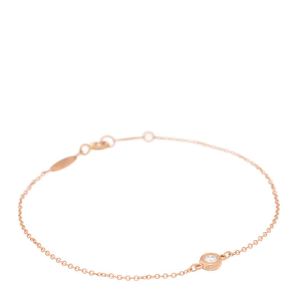 Tiffany 18K Rose Gold Diamond .10ct Elsa Peretti Diamonds by the Yard Bracelet 1 of 4