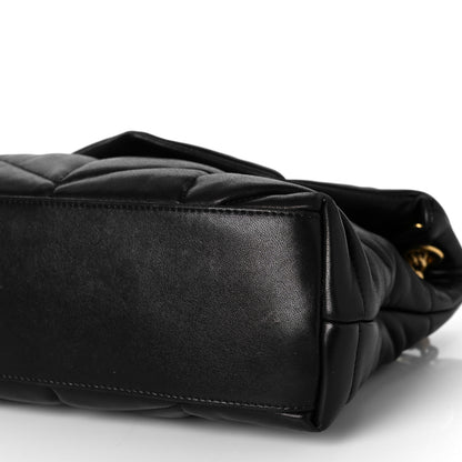 Saint Laurent Lambskin Quilted Small Loulou Puffer Monogram Chain Satchel Black 8 of 8