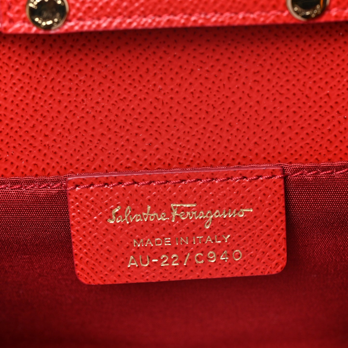 Hammered Calfskin Vara Bow Minibag Red