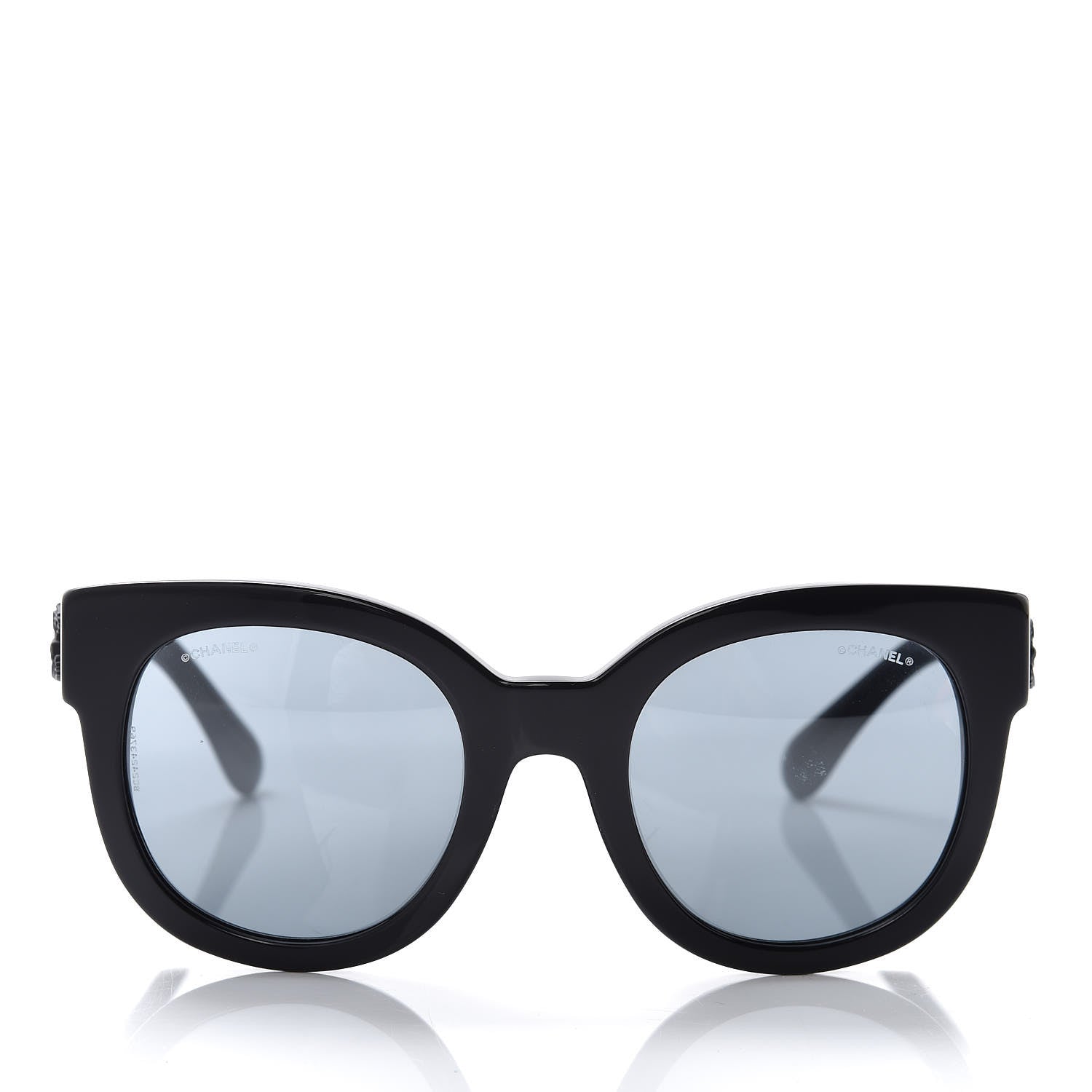 Chanel Acetate Butterfly Signature CC Sunglasses 5358 Black 2 of 7