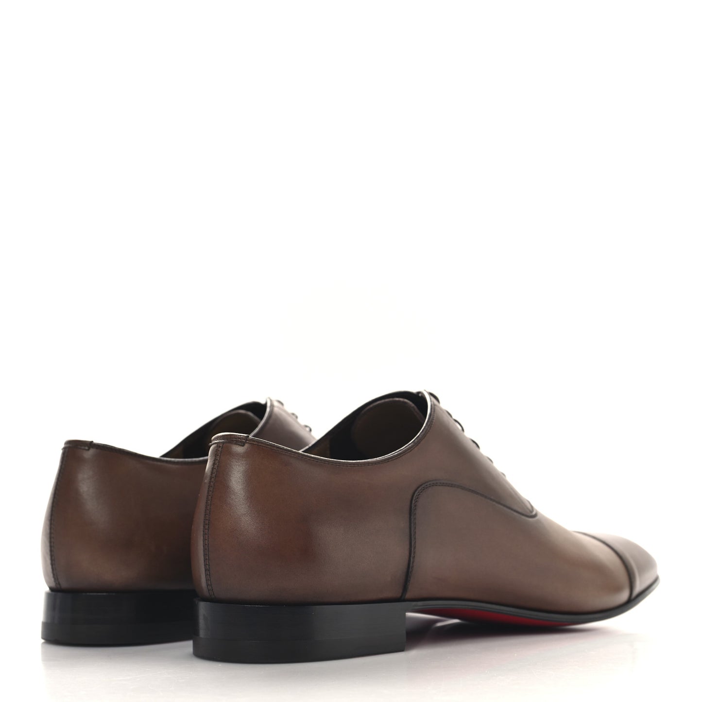 Calfskin Mens Greggo Flat Oxfords 43.5 Brown