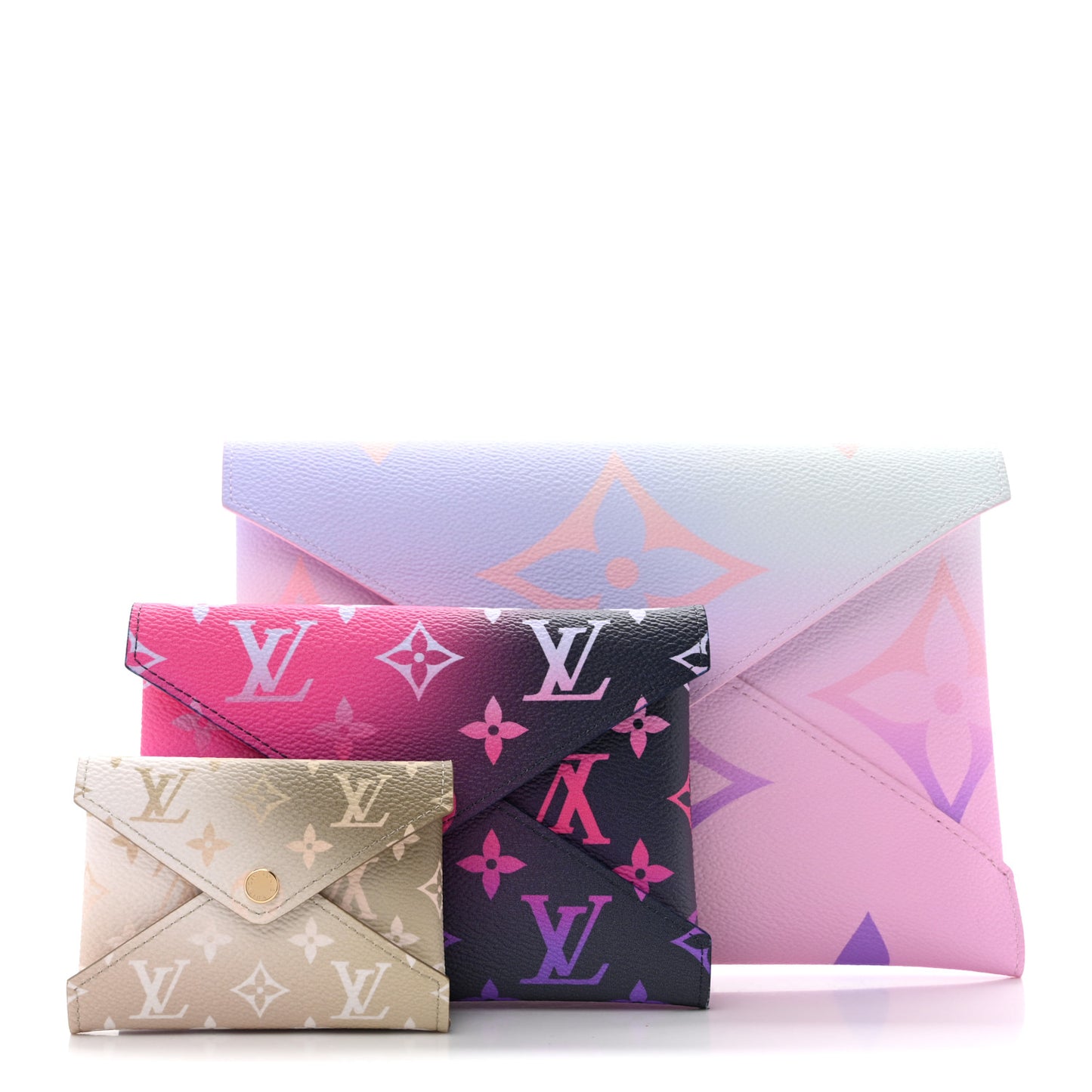 Monogram Giant Spring In The City Kirigami Pochette Set Sunrise Pastel Midnight Fuchsia Sunset Kaki