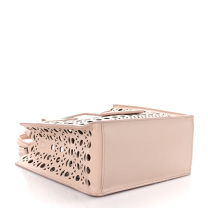 Alaia Calfskin Laser Cut Garance Tote Nude 4 of 9