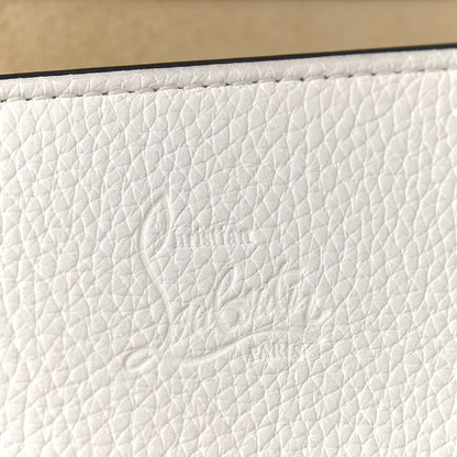 Christian Louboutin Grained Calfskin Spikes Loubinthesky Paloma Wallet On Chain White 7 of 8