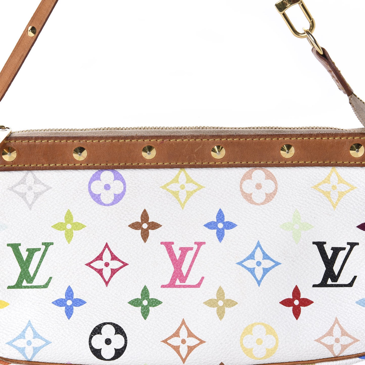 Monogram Multicolor Pochette Accessories White