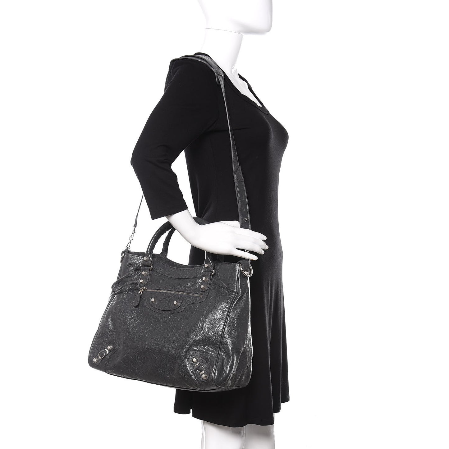 Agneau Giant 12 Silver Hardware Velo Gris Fossile Anthracite