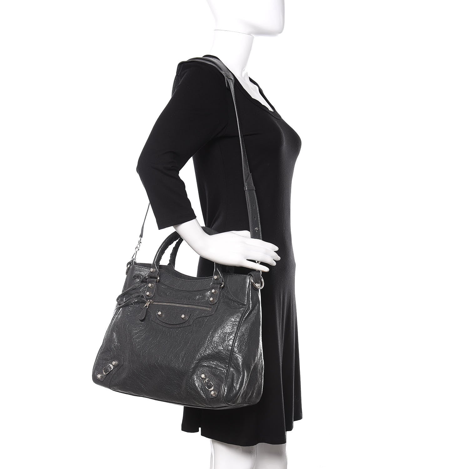 Balenciaga Agneau Giant 12 Silver Hardware Velo Gris Fossile Anthracite 2 of 10