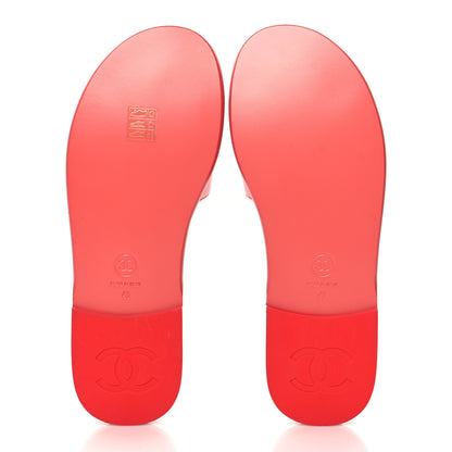Chanel Patent Calfskin CC Slip On Mules 40 Pink 6 of 9